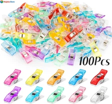 100pcs Sewing Clips for Fabric and Quilting - Plastic Clips Fabric Clips Quil...