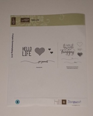 Stampin up Stempelset, Hello Life, Klarsichtstempel