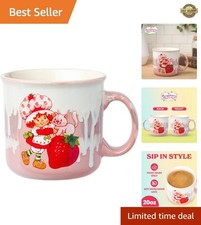 Nostalgic 20oz Strawberry Shortcake Drip Effect Ceramic Mug - Hand Wash Only