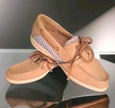 NWOB Sperry Whalefish Boat Shoes Women s Size 9 Tan Memory Foam NEW