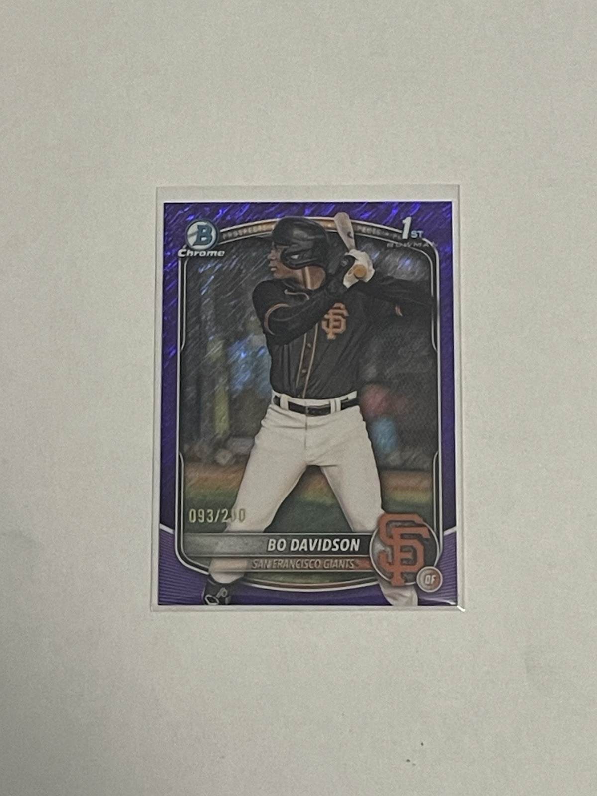 2025 Bowman Chrome Bo Davidson 1st Purple Shimmer /250 San Francisco Giants