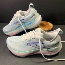 Brooks Womens Glycerin 22 GTS White Pink Running Walking Sneakers Shoe Size 9.5