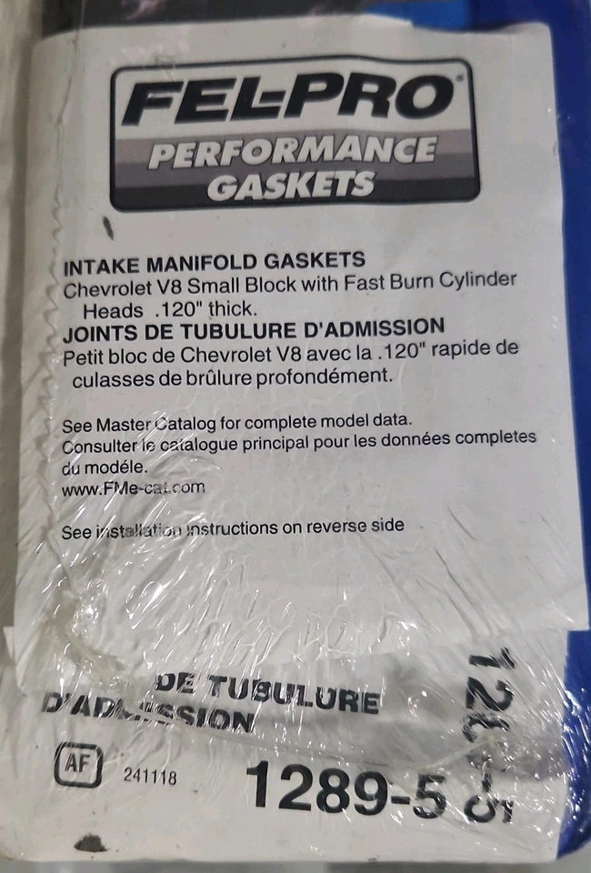 Fel-Pro 1289-5 FEL-PRO Intake Manifold Gasket Set - Image 3 of 4
