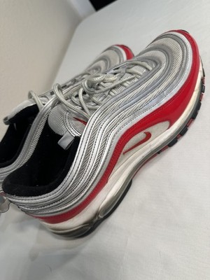 Nike Air Max 97 Pure Platinum Grey Silver University Red 921826-009 Men's 12