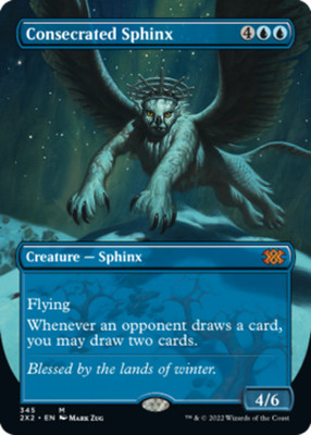 MTG Consecrated Sphinx - Borderless, NM-Mint, English Double Masters 2022