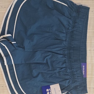 JoyLab Women's Blue/White Trim 3'' Lined Athletic Running Shorts, Size M