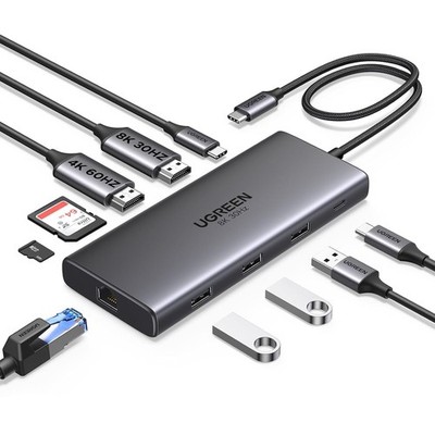 UGREEN 10 in 1 USB C Docking Station Revodok Pro 210 Dual HDMI 4K@60Hz
