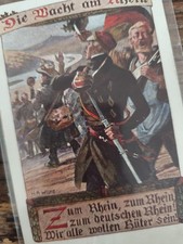 Antike Postkarte - Die Wacht am Rhein  - Jahr...