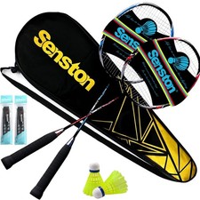 Badminton Set leichtgewicht Federballschläger Schlägertasche für Training und...