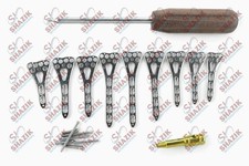 Locking Variable Angle Dist l Radius Volar plates 2 to 5 L R  screws 79 pcs SS