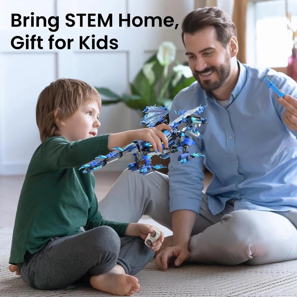 Dragon Building Kit with Remote Control Stem Gifts for Kids Boys Ages 8-12, T... - Image 2 of 4