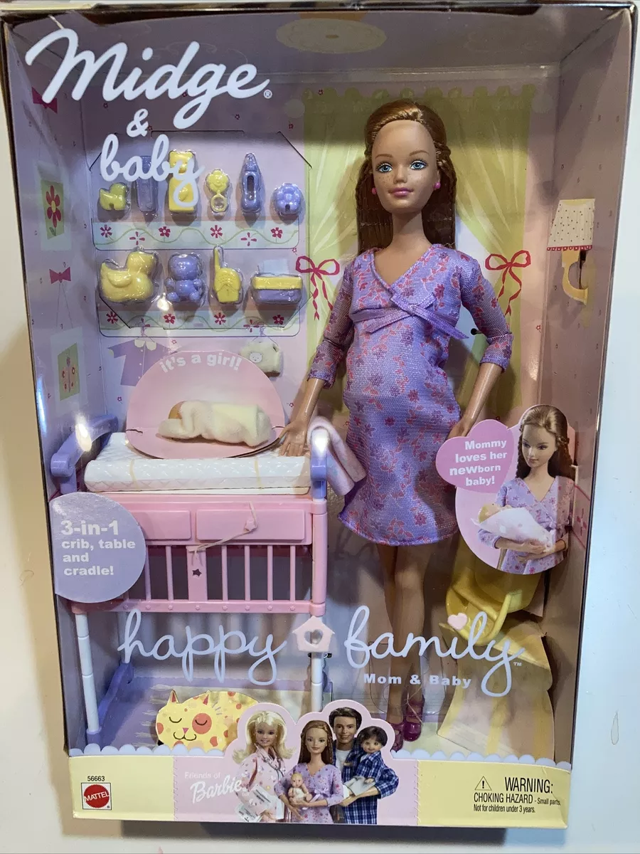 Barbie Happy Family Pregnant Mom Midge with Belly Attachment