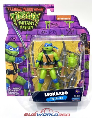 TEENAGE MUTANT NINJA TURTLES Mutant Mayhem LEONARDO TMNT 4'' Figure - NEW SEALED