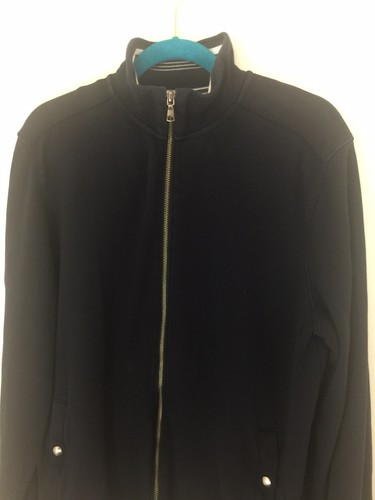 Banana Republic Jacket Mens XL Navy Blue Full Zip Cotton Jersey - Picture 7 of 8