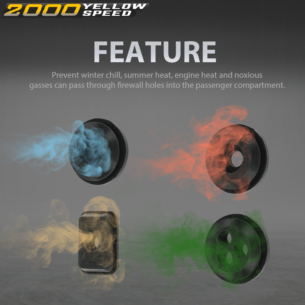 PIT66 Firewall Rubber Grommet Set For 1967-1972 Chevy/GMC Truck, Suburban, Blazer (Replaces TC3836)