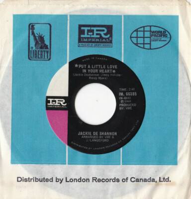 Jackie DeShannon  -Put A Little Love In Your Heart / Always Together- 7'' 45