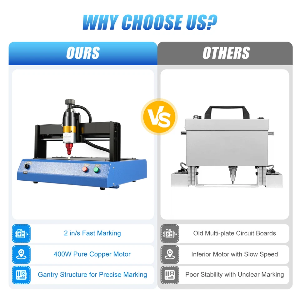 Electric Metal Marking Machine 400W Jewelry Plastic Engraving Machine Tools - Image 2 of 4