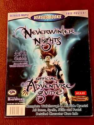 Neverwinter Nights Versus Books Bioware Corp Complete Walk-through + Poster VGC 
