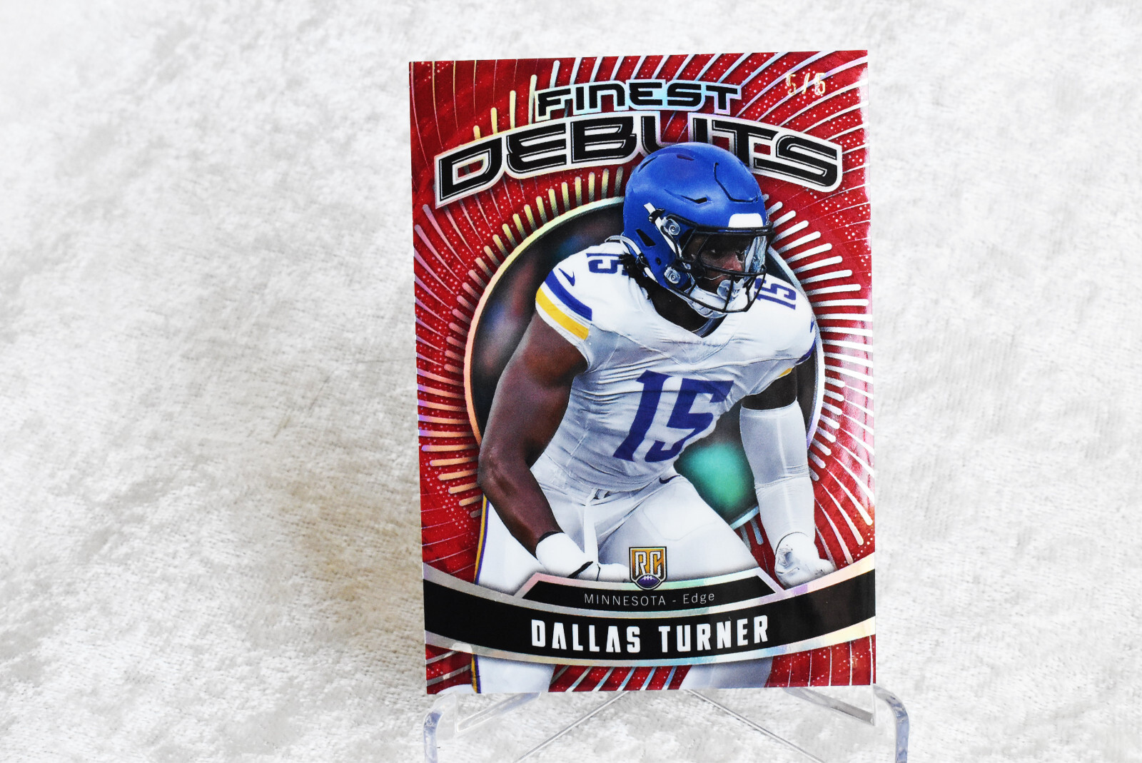 Dallas Turner Topps Finest Debut #D19 Red Refractor