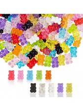 50PCS Gummy Bear Resin Nail Art Charms Multi-Color Chunky Charms, Candy Charm