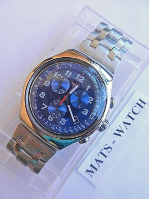 SWATCH+IRONY THE CHRONO+YOS449G BLUE TURN METAL+NEU/NEW - Bild 1 von 2