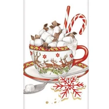 Mary Lake-Thompson Marshmallow Cocoa Teacup Holiday Flour Sack Kitchen Towel