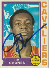 JIM CHONES CLEVELAND CAVALIERS  SIGNED 1974 TOPPS #6