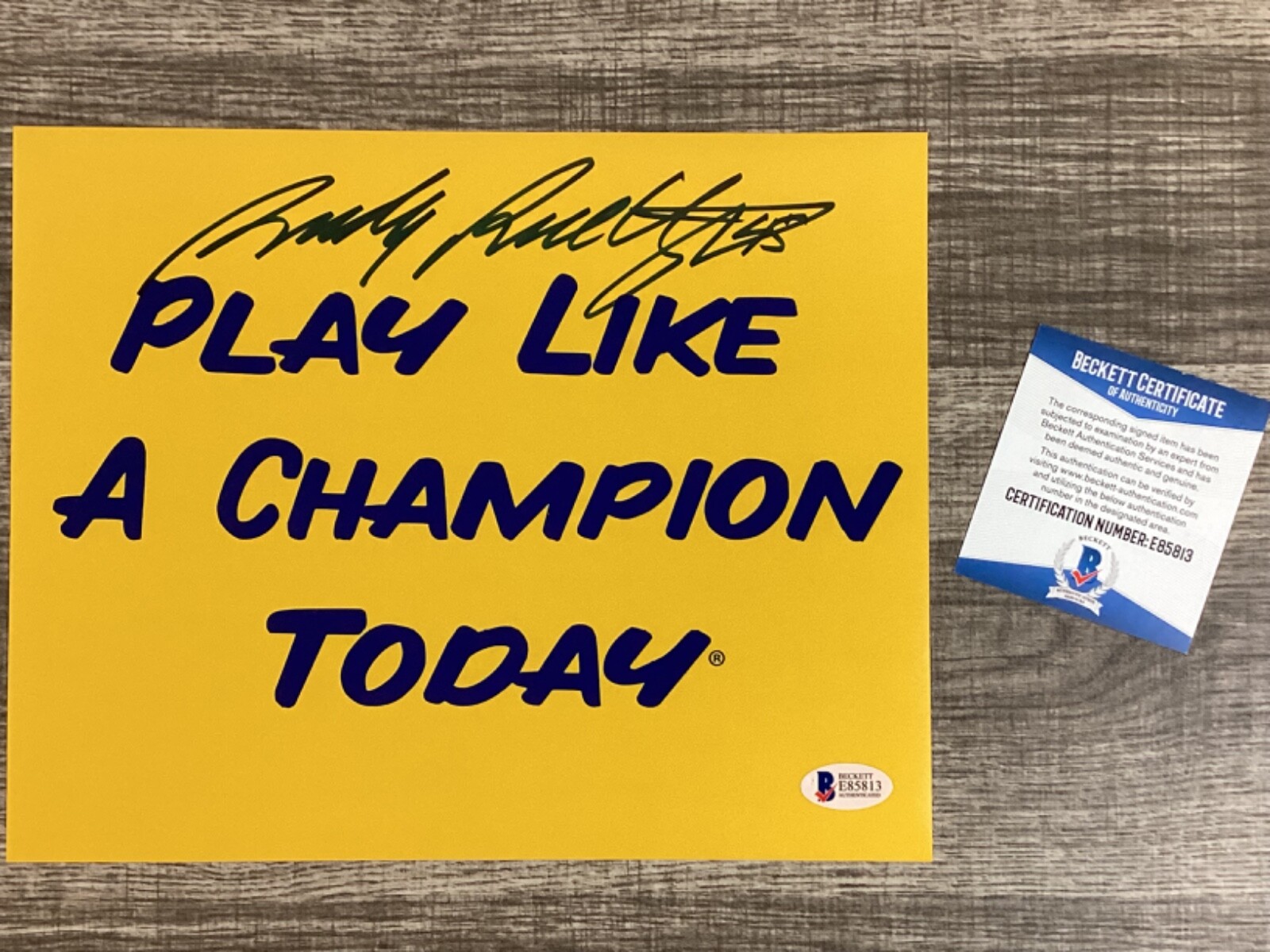 (SSG) RUDY RUETTIGER Signed 10X8 "Notre Dame" Football Photo - BAS/Beckett COA 