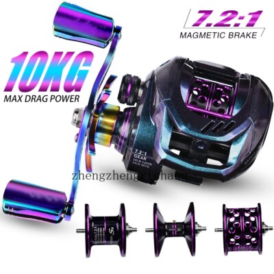 5+1BB Fishing Reel Baitcasting Lure Trolling Reel 7.2:1 Bait Cast Low Profile