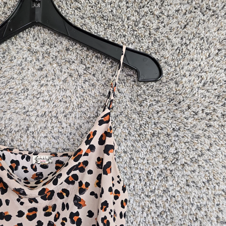 Intimately Free People Top Womens Small Animal Print Cowl Neck Crop Ladies - Image 2 of 4