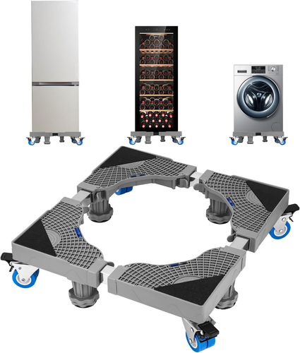 Basamento Regolabile Per Lavatrice Con 4 Piedi - Supporto Rialzato In Acciaio Inox, Larghezza 47-70 Cm, Portata Max 200 Kg - 5