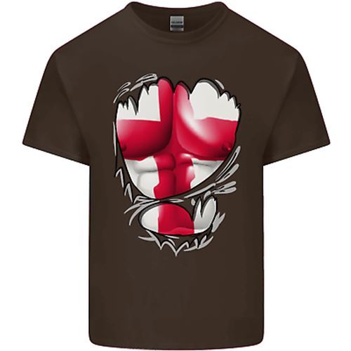 Palestra st Georges Croce Inglese Bandiera Addominali Uomo Cotone T-Shirt - Foto 10 di 19