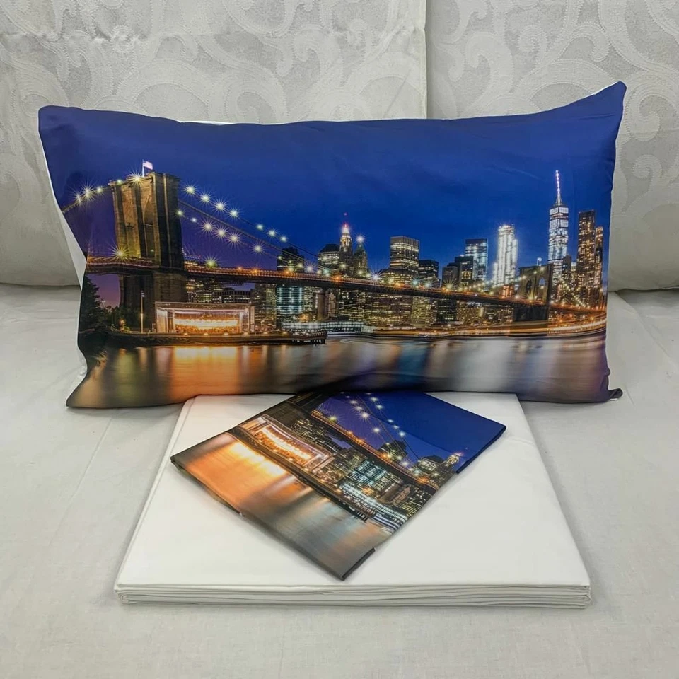 Completo Lenzuola Matrimoniale Nazareno Gabrielli Stampa Digitale In Puro Cotone - Immagine 3 di 4