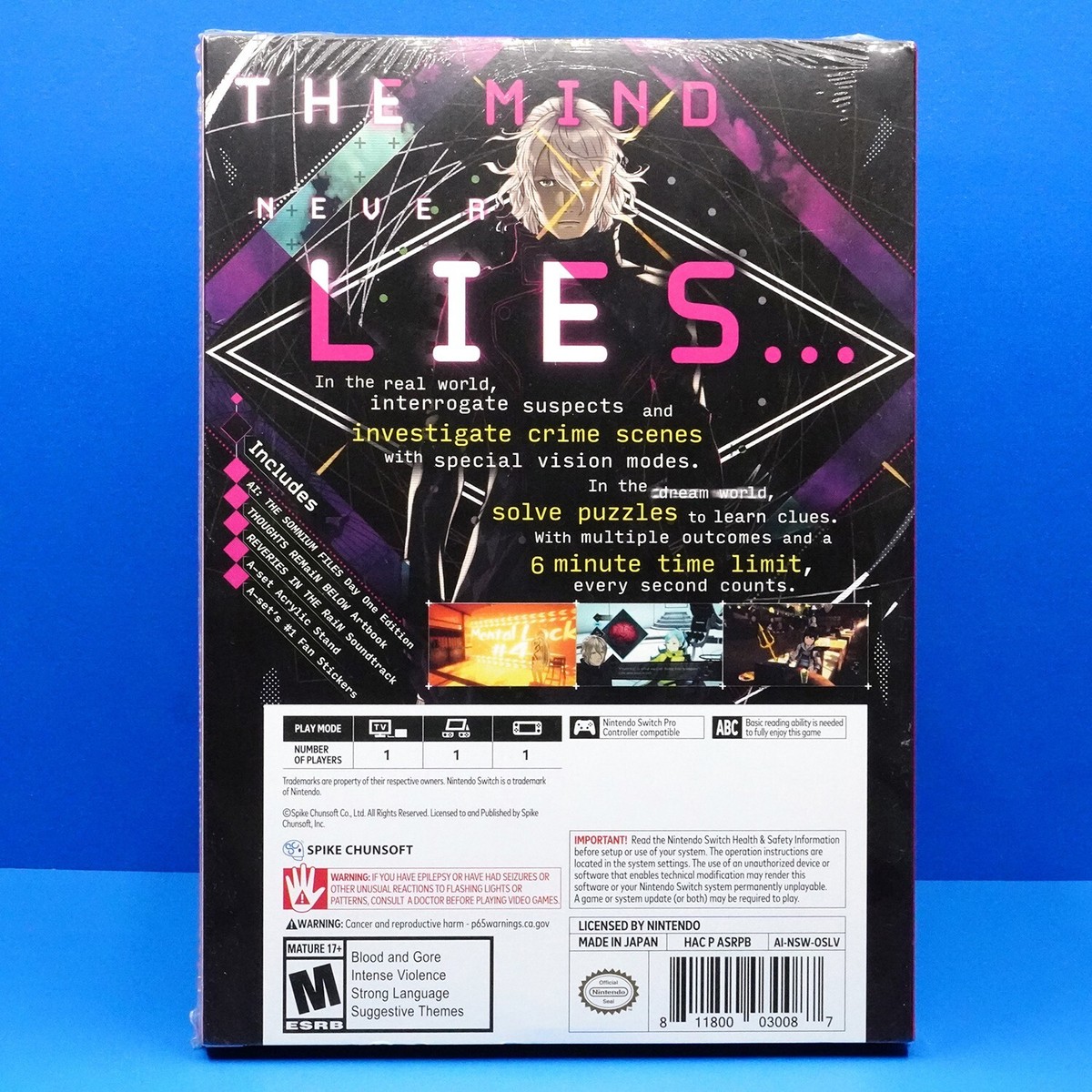 AI: The Somnium Files Limited Special Agent Edition Nintendo