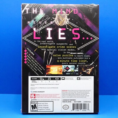 AI: The Somnium Files Limited Special Agent Edition Nintendo