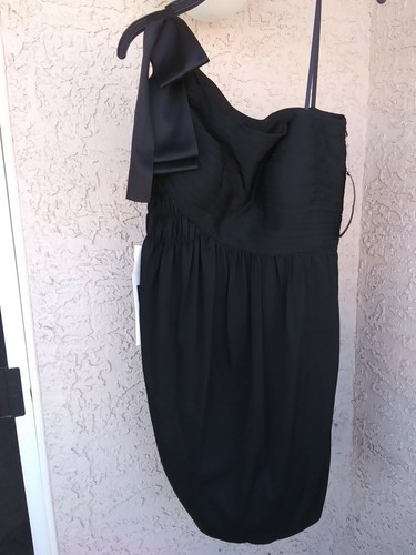 AUTÉNTICO "ROBERT RODRIGUEZ" MUJER NEGRO UN HOMBRO CON ARCO DES. VESTIDO TALLA 2 - Imagen 4 de 9