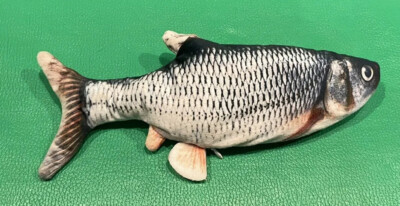Electric Flopping Fish Plush Moving Cat Kicker Toy Realistic 11  Rechargeable
