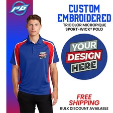 Custom Embroidered Dri-fit Polo  Monogram Polo Shirt  Add Your Text/Artwork.