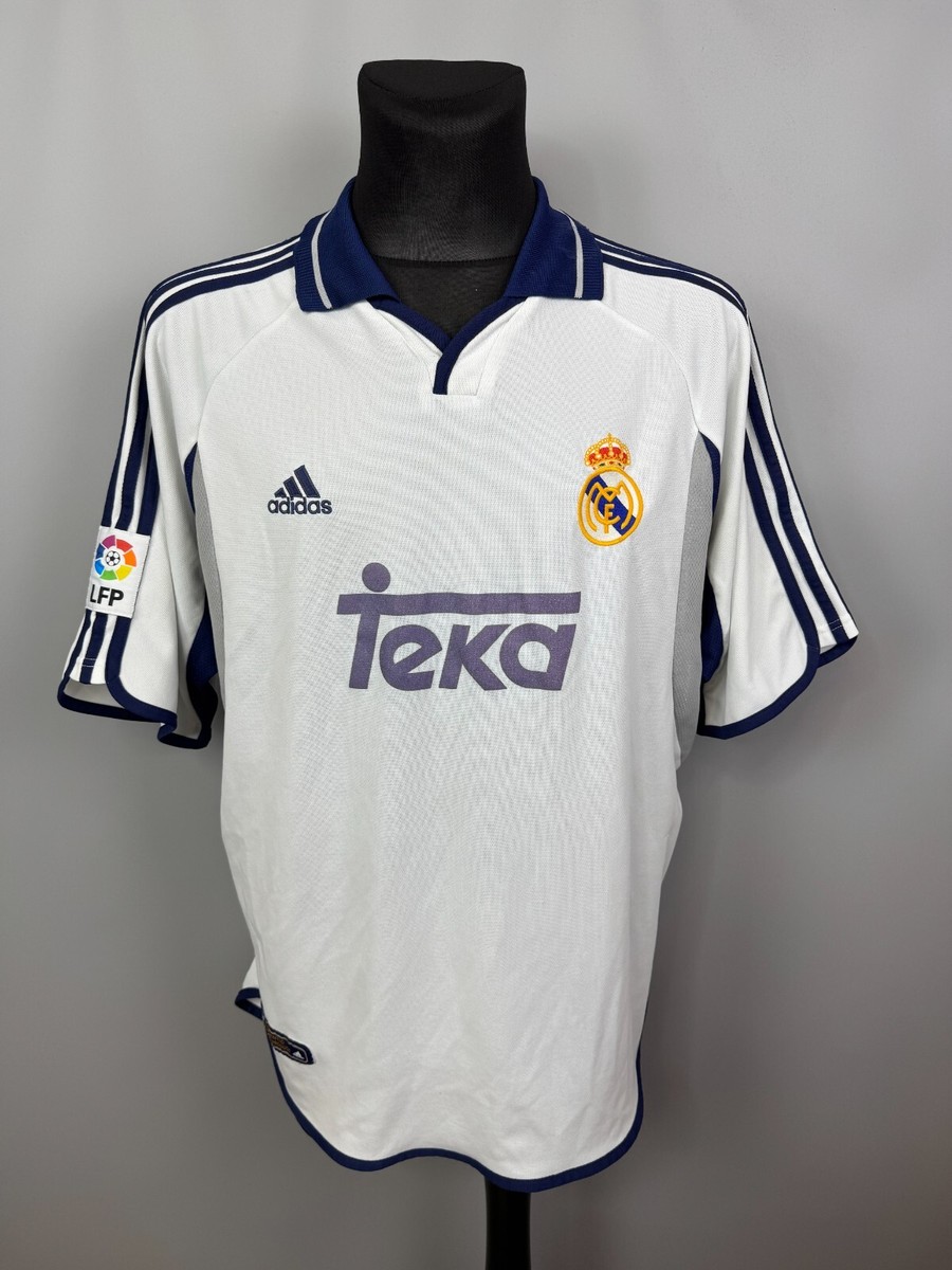 adidas REAL MADRID 「FIGO 10」　M　deadstock 1998-00 Real Madrid Home Shirt Figo #10 - 6/10 - (L)