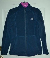 Womens Karrimore Ks-300 Fleece Jacket Full Zip Navy Blue Size 6/8 Euc