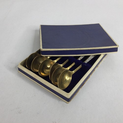 Vintage Demitasse Spoons Alex & Co. Bangkok Siam Set of 6 in Box Goddess Enamel - Picture 6 of 10