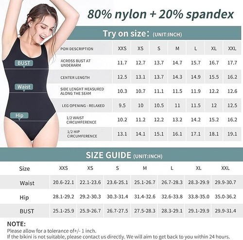 feitycom Period SwimwearMenstrual Swimwear - Black One Piece Size L - 第 5/5 張圖片
