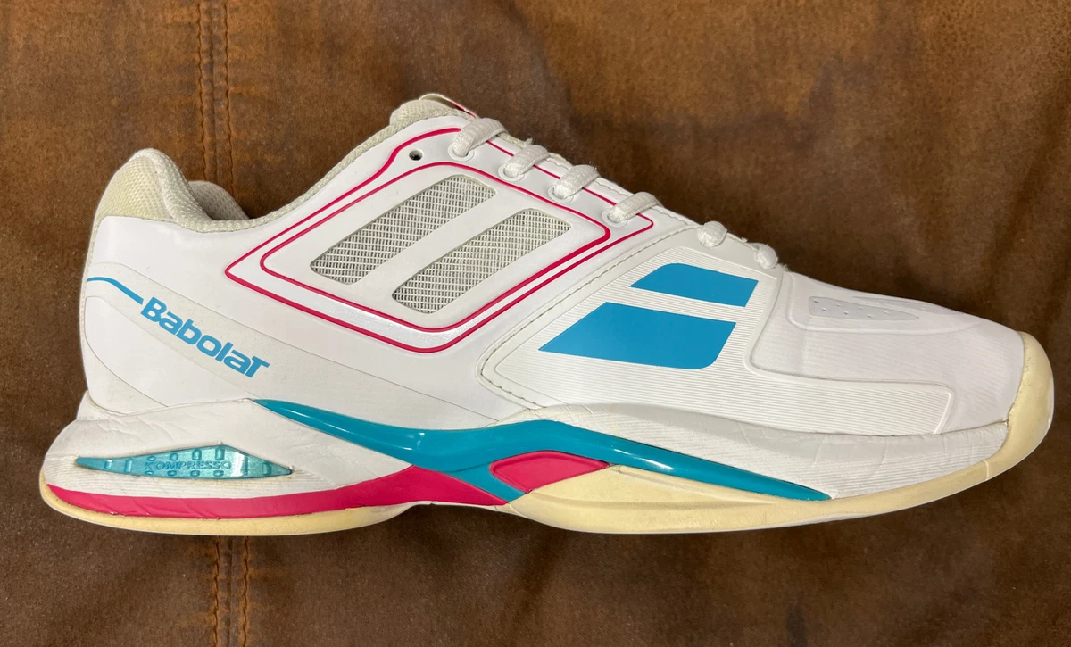 Babolat Propulse Team BPM AC W Tennis Court Shoes White Pink 31S1501 Women 9.5