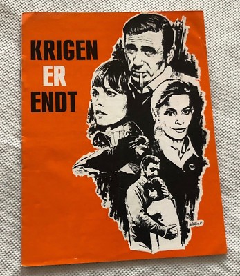 La guerre est finie Yves Montand Ingrid Thulin Bujold 1966 Danish Movie Program