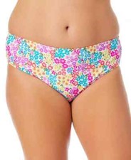 California Waves Plus Size Floral-Print Swim Bottoms SZ 2 20/22 