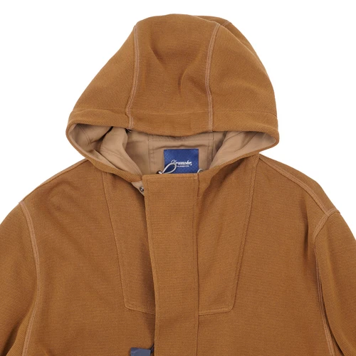 Drumohr Camel Knit Cotton Hooded Anorak Jacket with Panel Details L (Eu 50) image 5