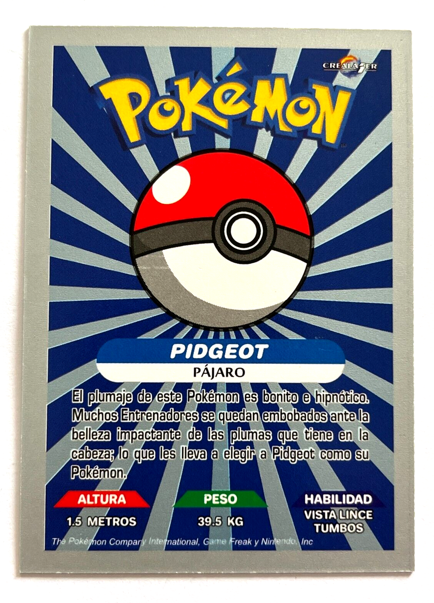 2025 POKEMON KANTO CREALASER TCG Card #018 PIDGEOT Peru Edition | eBay