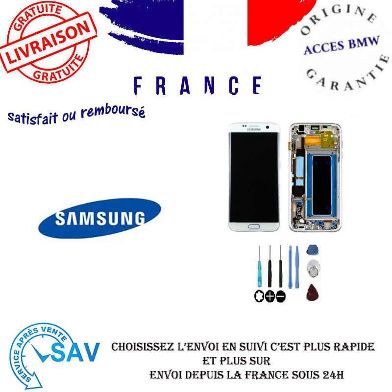 Original Ecran LCD Complet Blanc Sur Châssis Pour Samsung Galaxy S7 edge (G935F) - Photo 1/1