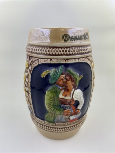 Gerz W Germany Raised Beer Stein Tankard Super Kiss Hochgenuss Man Maiden Wench - Picture 9 of 12
