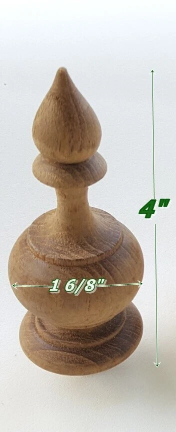 Conjunto 8 x 4” acabamento de madeira teca substituição cama relógio cortina trilho móveis casa dezembro - Imagem 2 de 4